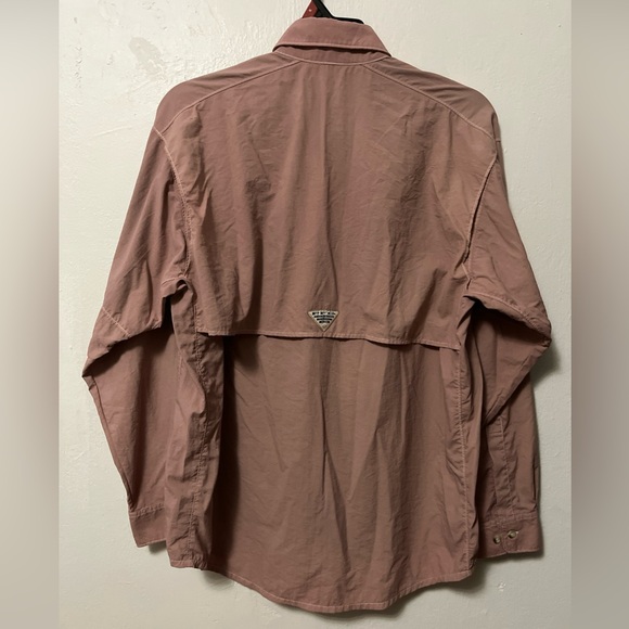 Columbia PFG Long Sleeve Fishing Shirt Mens Medium Rustic Omni-Shade Hike Camp - Picture 2 of 4